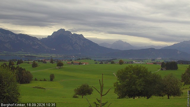 Archiv Foto Webcam Forggensee - Blick vom Berghof Kinker
