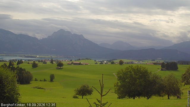 Archiv Foto Webcam Forggensee - Blick vom Berghof Kinker