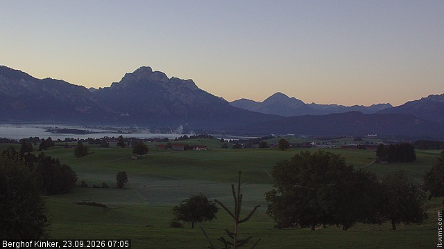 Archived image Webcam Lake Forggen - View from vacation home Kinker