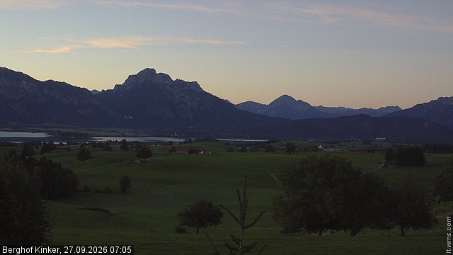 Archiv Foto Webcam Forggensee - Blick vom Berghof Kinker
