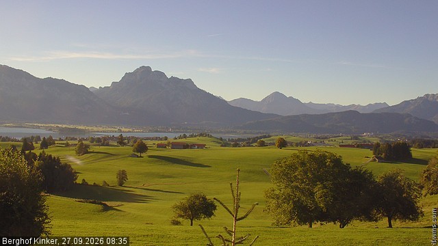 Archiv Foto Webcam Forggensee - Blick vom Berghof Kinker