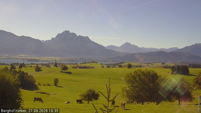 Archiv Foto Webcam Forggensee - Blick vom Berghof Kinker