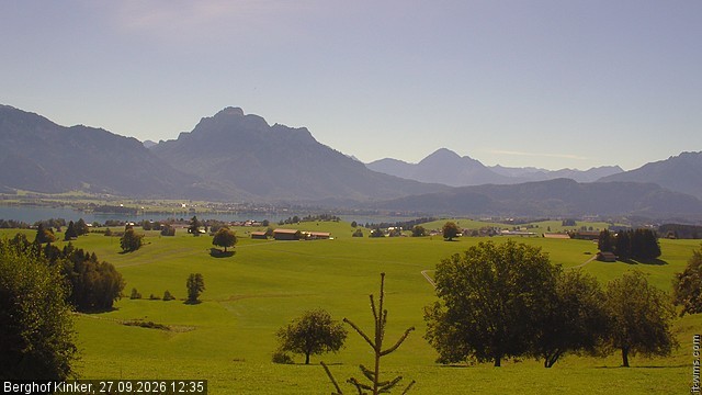 Archiv Foto Webcam Forggensee - Blick vom Berghof Kinker