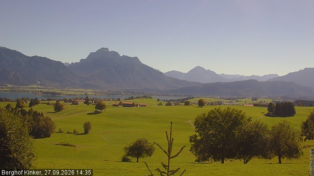 Archiv Foto Webcam Forggensee - Blick vom Berghof Kinker