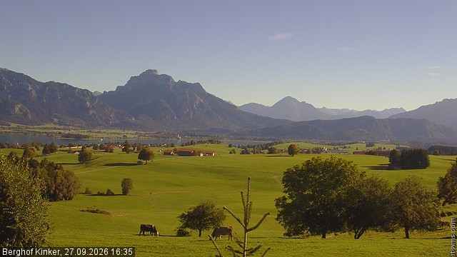 Archiv Foto Webcam Forggensee - Blick vom Berghof Kinker