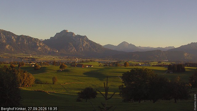 Archiv Foto Webcam Forggensee - Blick vom Berghof Kinker