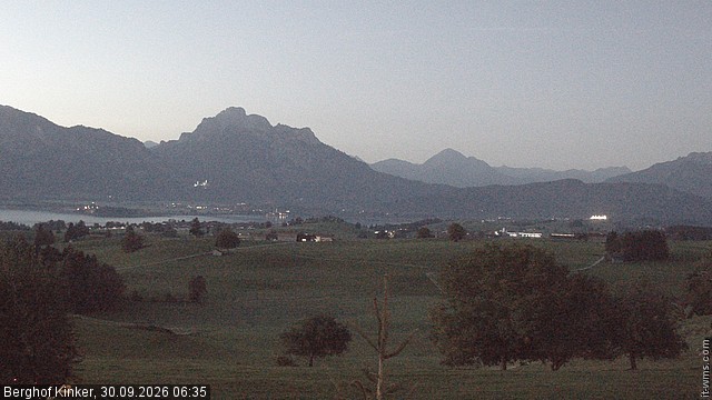Archiv Foto Webcam Forggensee - Blick vom Berghof Kinker
