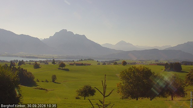 Archiv Foto Webcam Forggensee - Blick vom Berghof Kinker