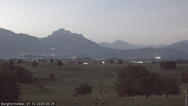 Archiv Foto Webcam Forggensee - Blick vom Berghof Kinker