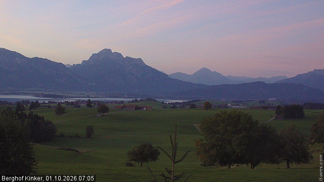 Archiv Foto Webcam Forggensee - Blick vom Berghof Kinker