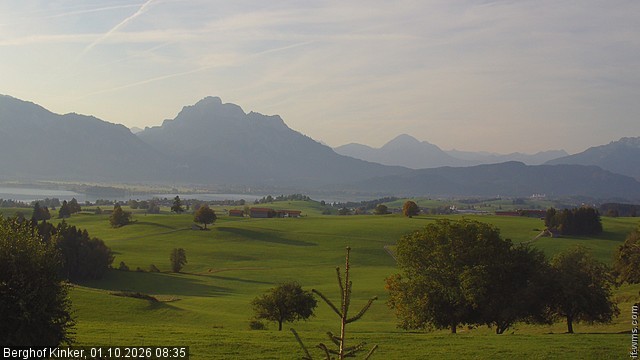 Archiv Foto Webcam Forggensee - Blick vom Berghof Kinker