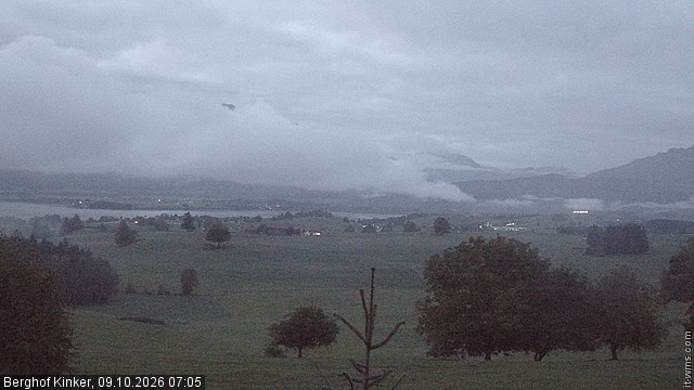 Archiv Foto Webcam Forggensee - Blick vom Berghof Kinker