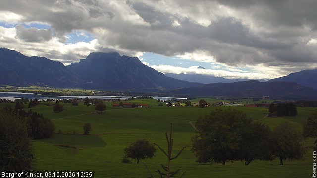 Archiv Foto Webcam Forggensee - Blick vom Berghof Kinker