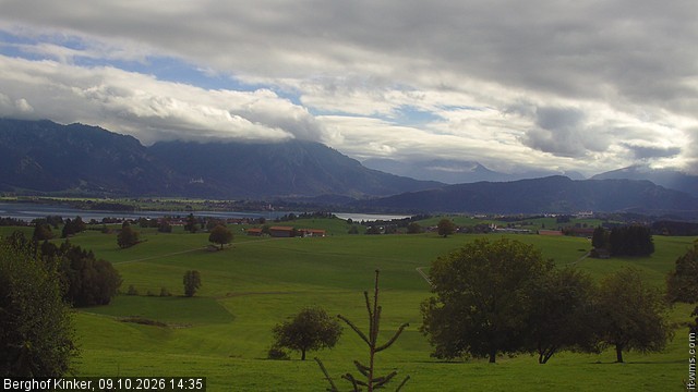 Archiv Foto Webcam Forggensee - Blick vom Berghof Kinker