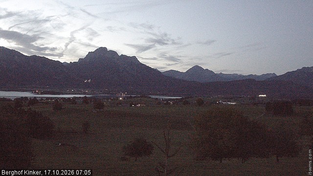 Archiv Foto Webcam Forggensee - Blick vom Berghof Kinker