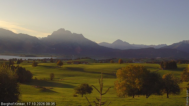 Archiv Foto Webcam Forggensee - Blick vom Berghof Kinker