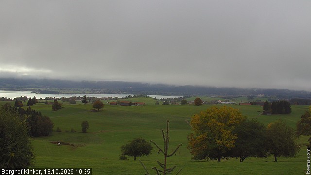 Archiv Foto Webcam Forggensee - Blick vom Berghof Kinker