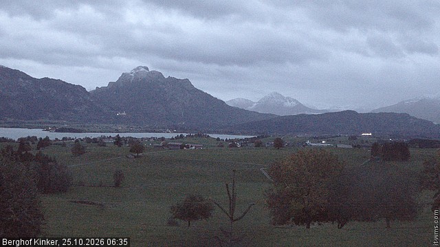 Archiv Foto Webcam Forggensee - Blick vom Berghof Kinker
