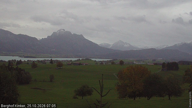 Archiv Foto Webcam Forggensee - Blick vom Berghof Kinker