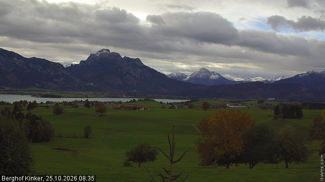 Archiv Foto Webcam Forggensee - Blick vom Berghof Kinker
