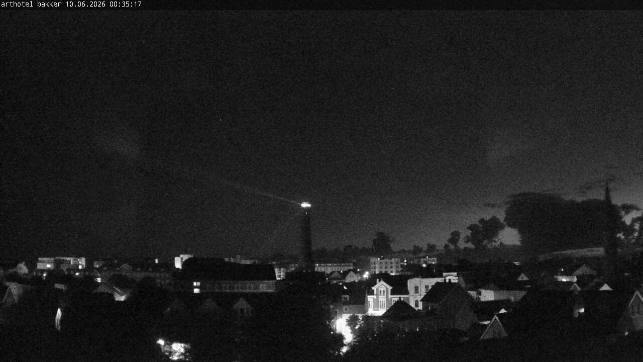 Archiv Foto Webcam Borkum: Blick auf Altstadt und Leuchtturm