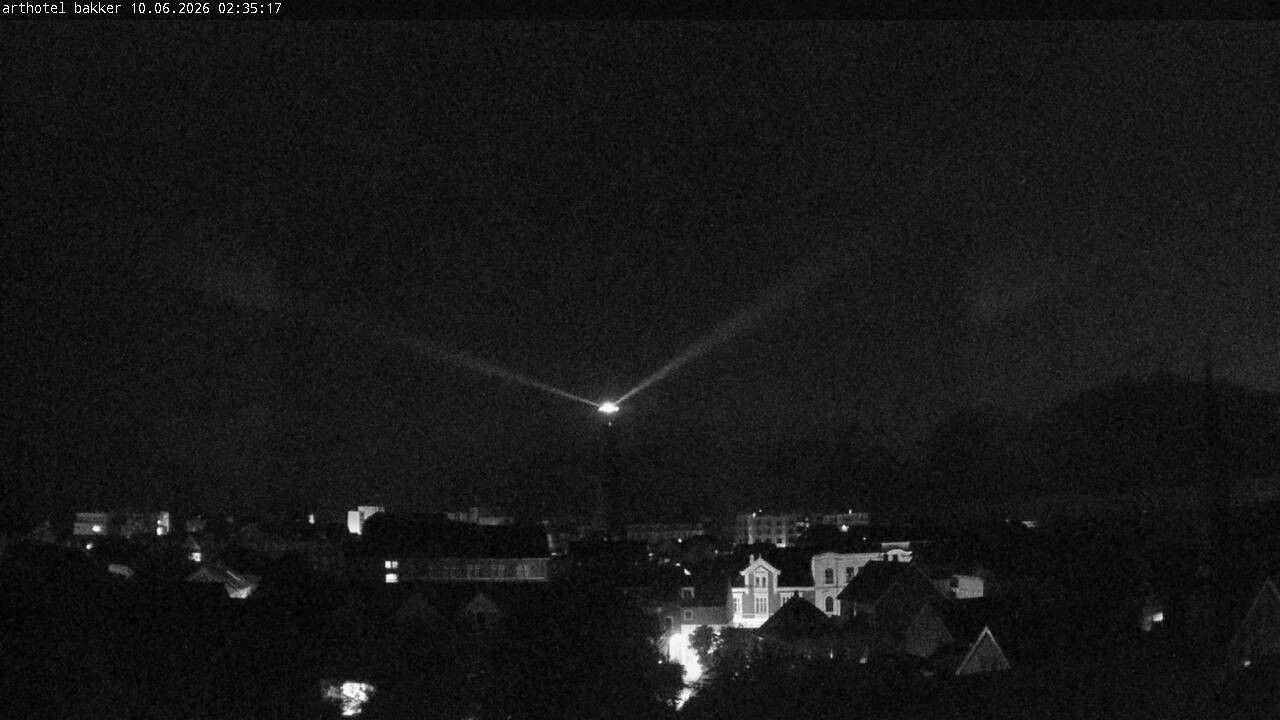 Archiv Foto Webcam Borkum: Blick auf Altstadt und Leuchtturm
