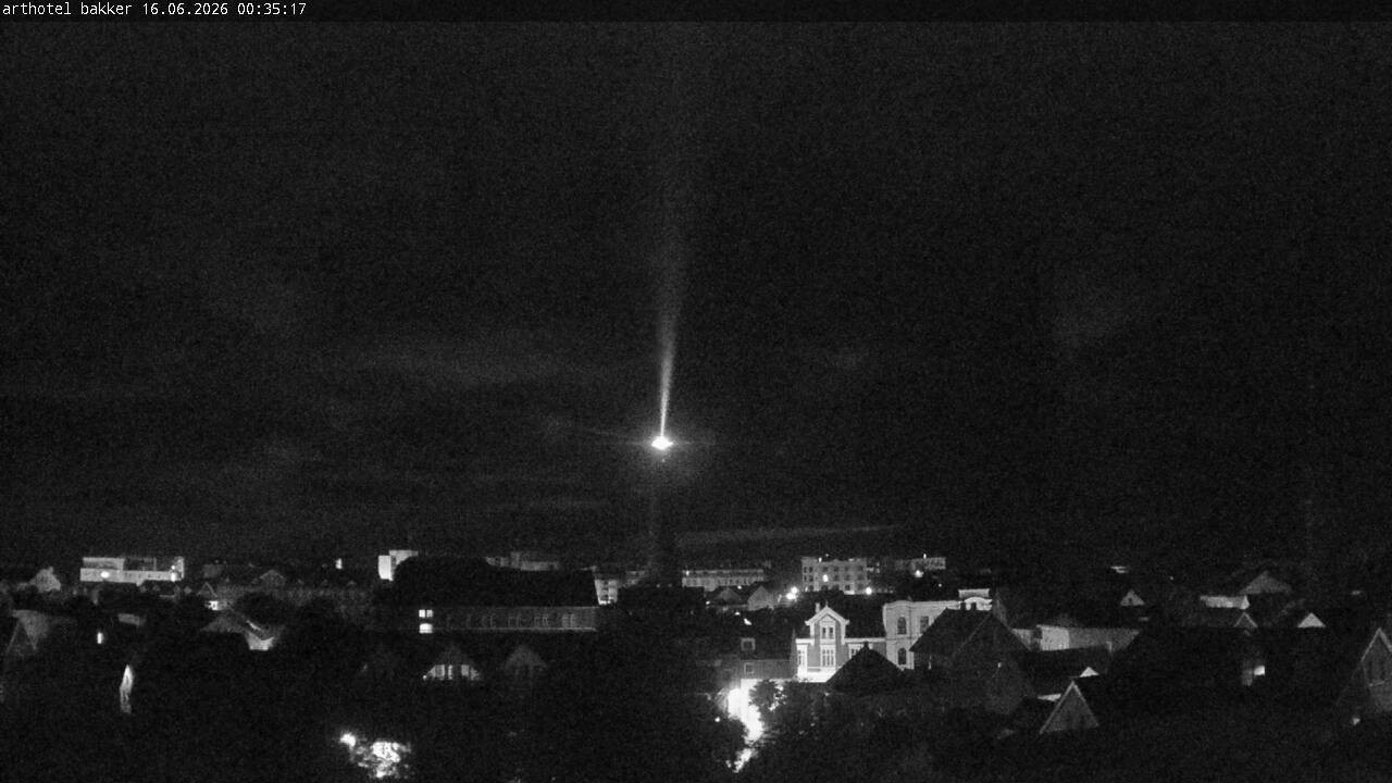 Archiv Foto Webcam Borkum: Blick auf Altstadt und Leuchtturm