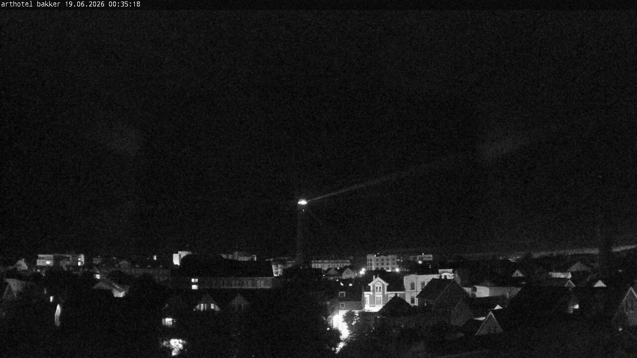 Archiv Foto Webcam Borkum: Blick auf Altstadt und Leuchtturm