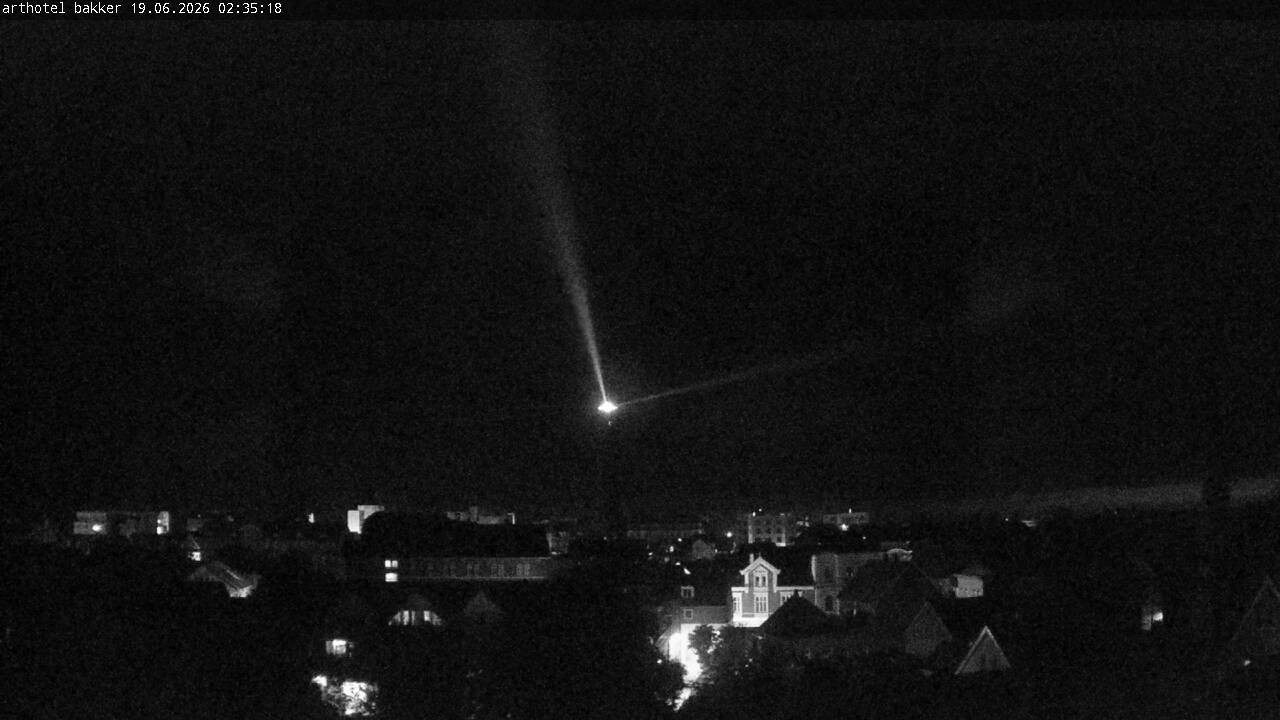 Archiv Foto Webcam Borkum: Blick auf Altstadt und Leuchtturm