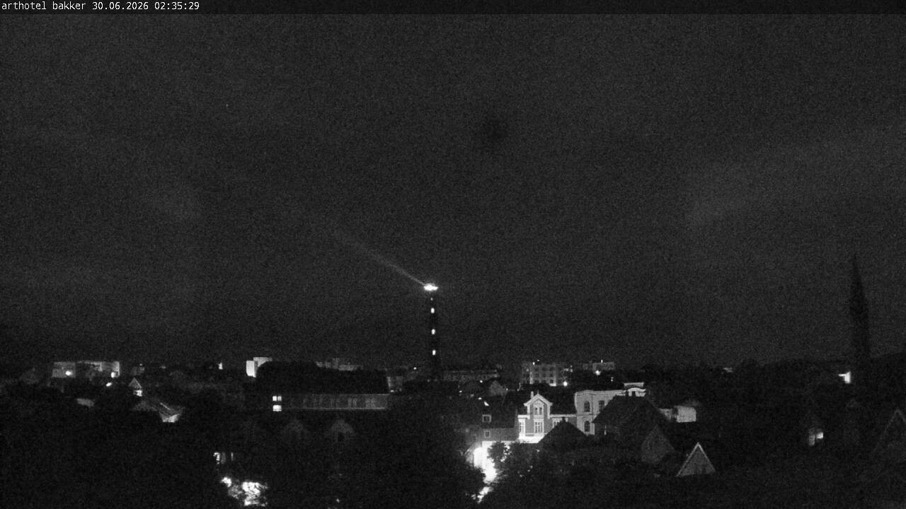 Archiv Foto Webcam Borkum: Blick auf Altstadt und Leuchtturm