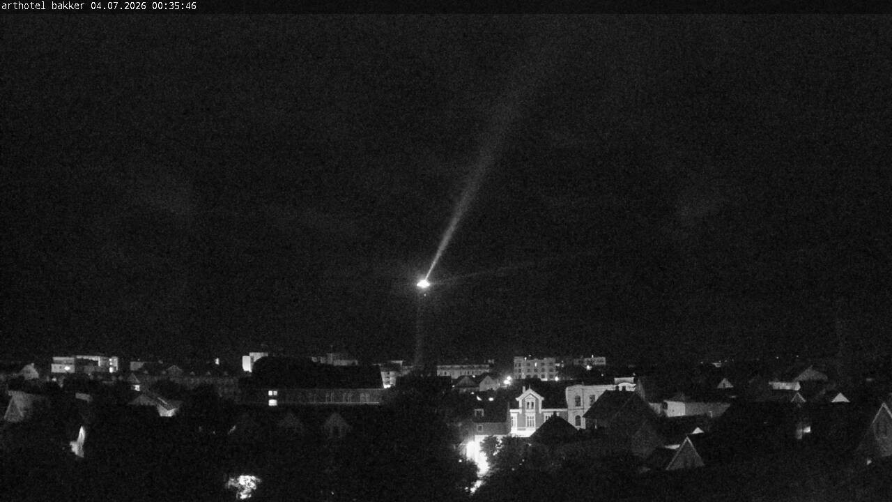 Archiv Foto Webcam Borkum: Blick auf Altstadt und Leuchtturm