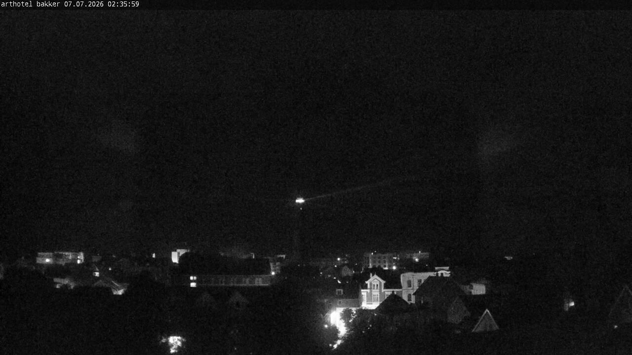 Archiv Foto Webcam Borkum: Blick auf Altstadt und Leuchtturm