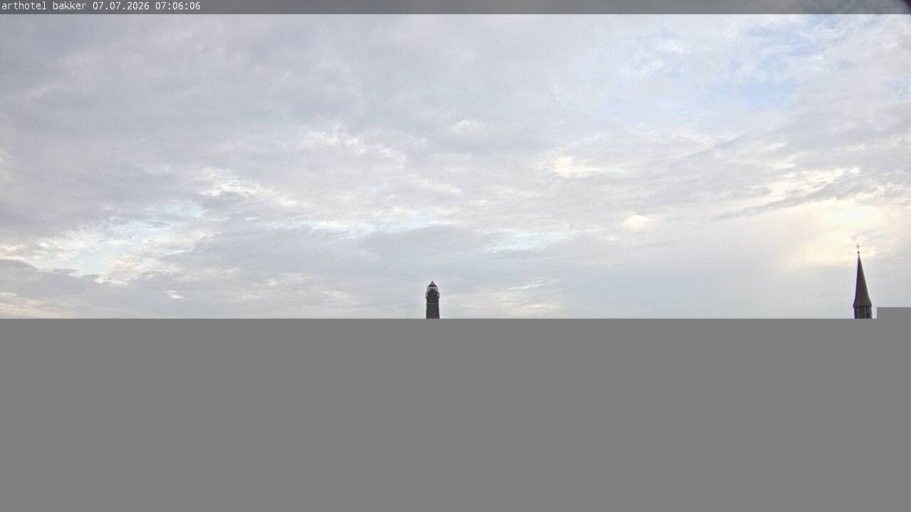 Archiv Foto Webcam Borkum: Blick auf Altstadt und Leuchtturm