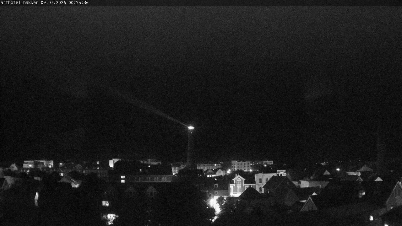 Archiv Foto Webcam Borkum: Blick auf Altstadt und Leuchtturm