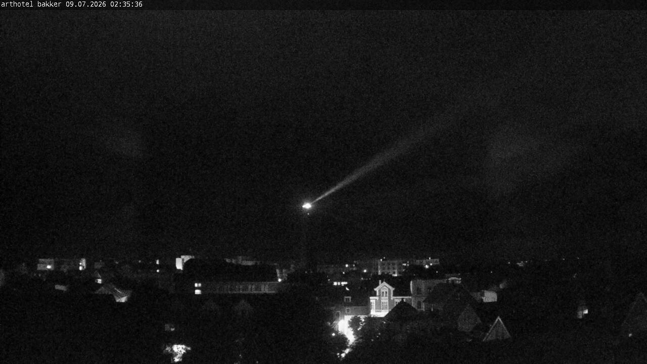 Archiv Foto Webcam Borkum: Blick auf Altstadt und Leuchtturm
