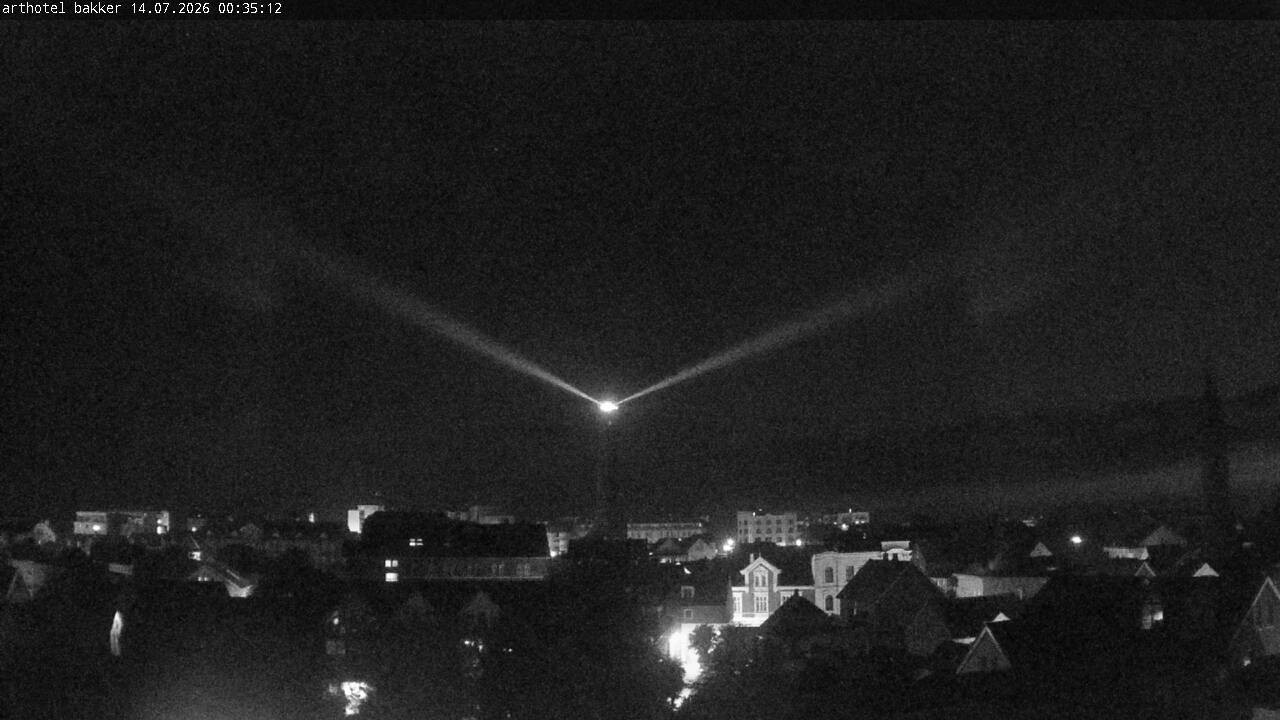 Archiv Foto Webcam Borkum: Blick auf Altstadt und Leuchtturm