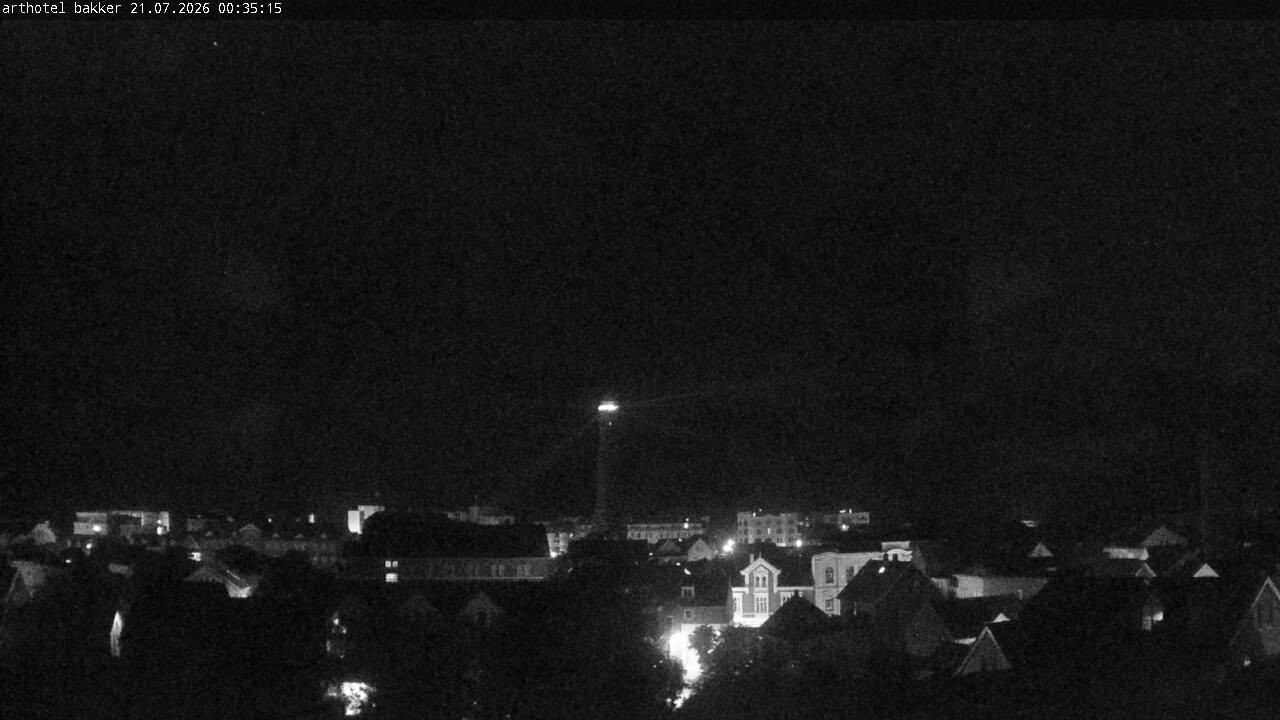 Archiv Foto Webcam Borkum: Blick auf Altstadt und Leuchtturm