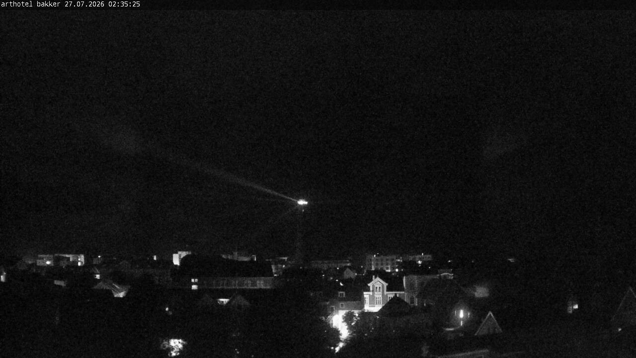 Archiv Foto Webcam Borkum: Blick auf Altstadt und Leuchtturm