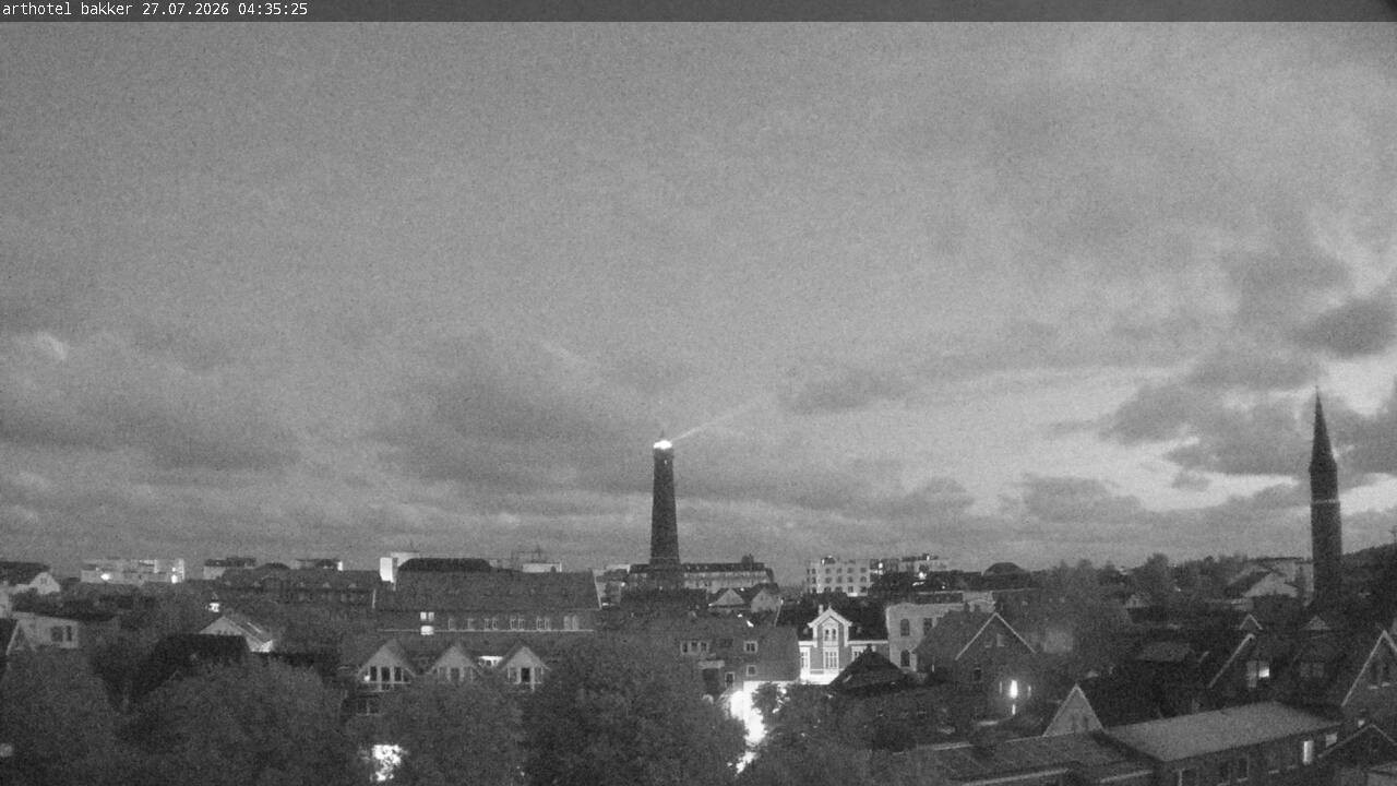 Archiv Foto Webcam Borkum: Blick auf Altstadt und Leuchtturm