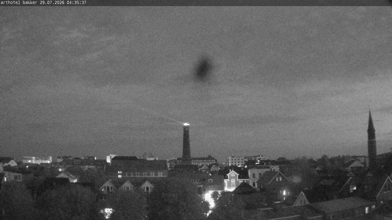 Archiv Foto Webcam Borkum: Blick auf Altstadt und Leuchtturm
