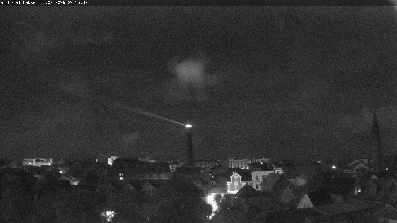 Archiv Foto Webcam Borkum: Blick auf Altstadt und Leuchtturm
