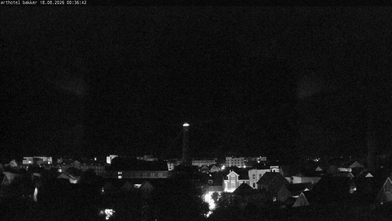 Archiv Foto Webcam Borkum: Blick auf Altstadt und Leuchtturm