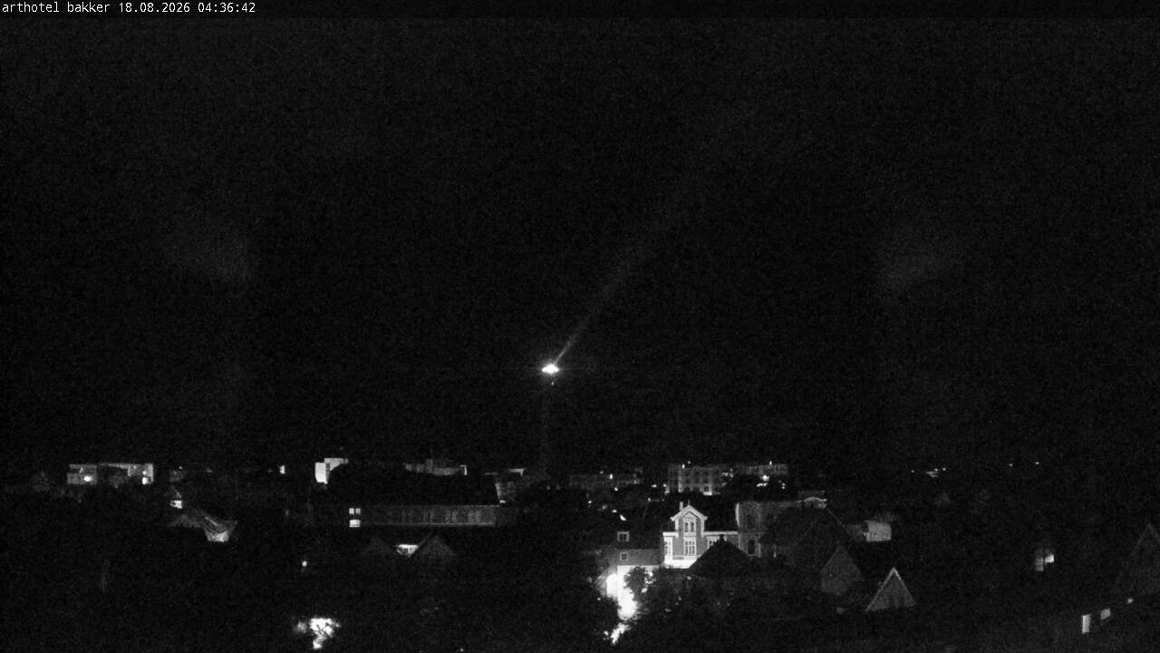 Archiv Foto Webcam Borkum: Blick auf Altstadt und Leuchtturm