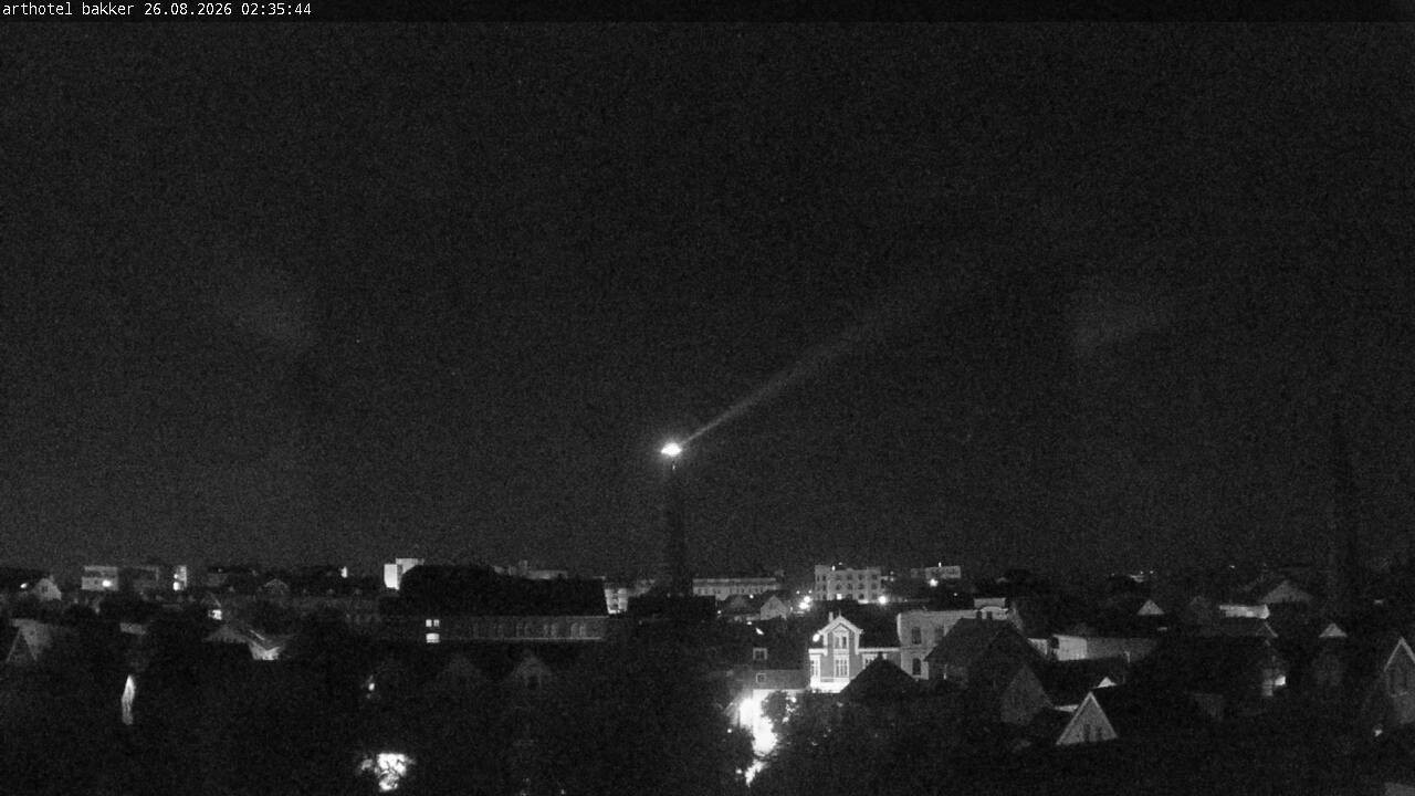 Archiv Foto Webcam Borkum: Blick auf Altstadt und Leuchtturm