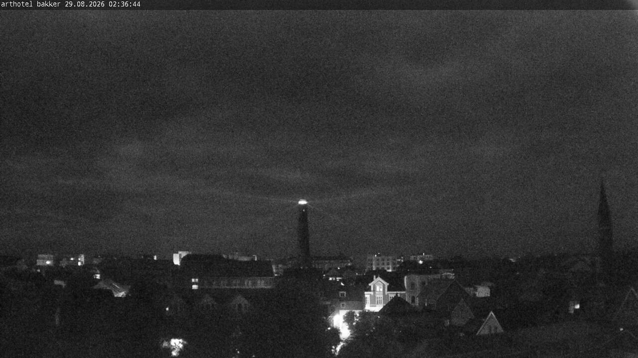 Archiv Foto Webcam Borkum: Blick auf Altstadt und Leuchtturm