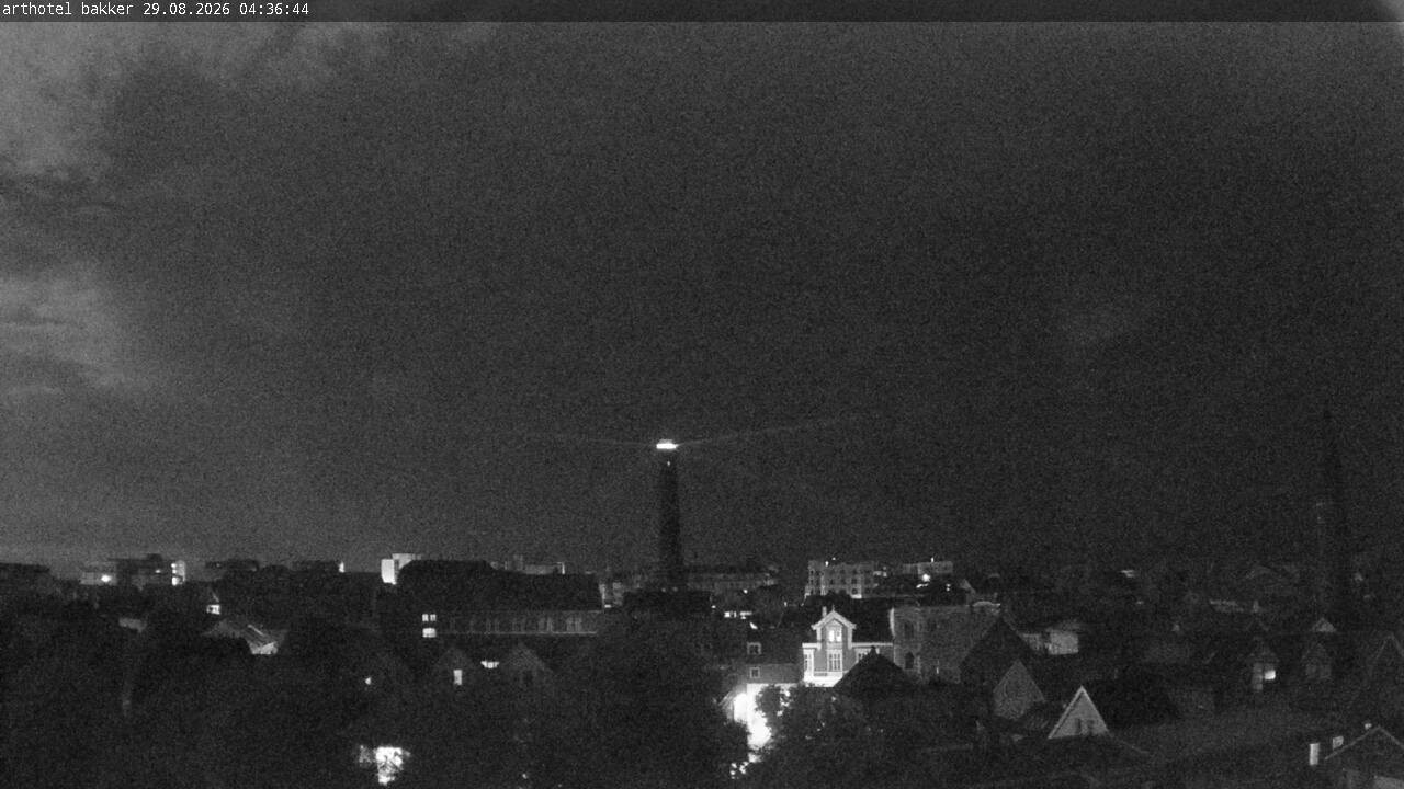 Archiv Foto Webcam Borkum: Blick auf Altstadt und Leuchtturm