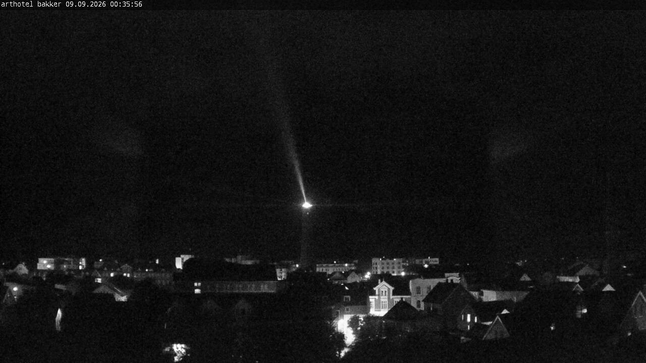 Archiv Foto Webcam Borkum: Blick auf Altstadt und Leuchtturm