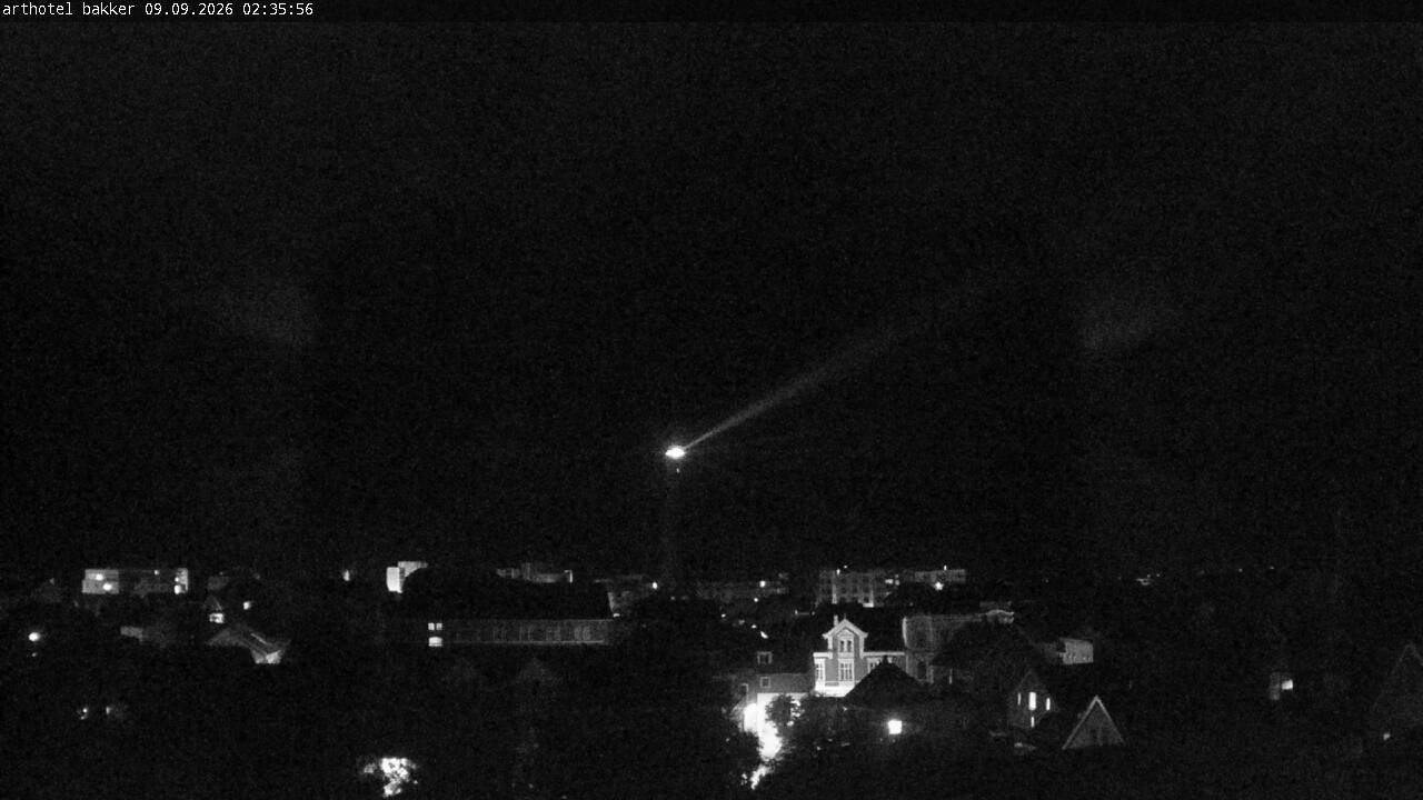 Archiv Foto Webcam Borkum: Blick auf Altstadt und Leuchtturm