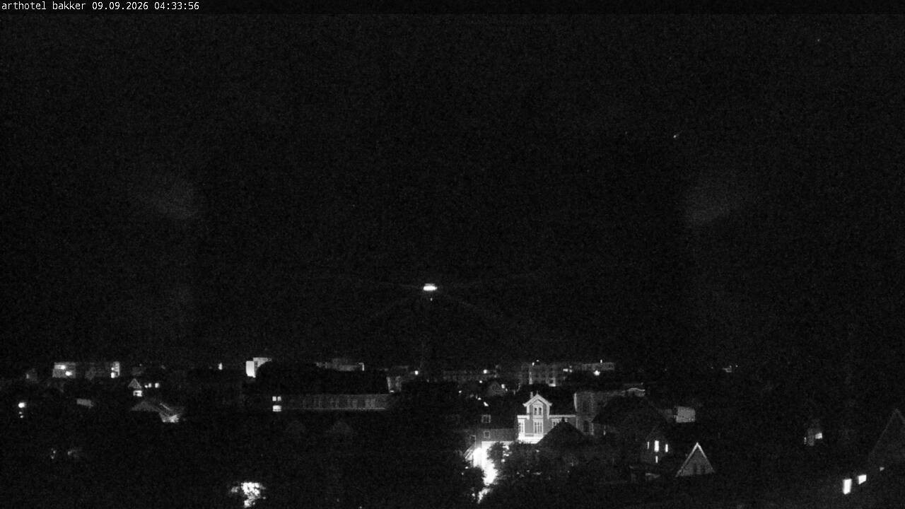 Archiv Foto Webcam Borkum: Blick auf Altstadt und Leuchtturm