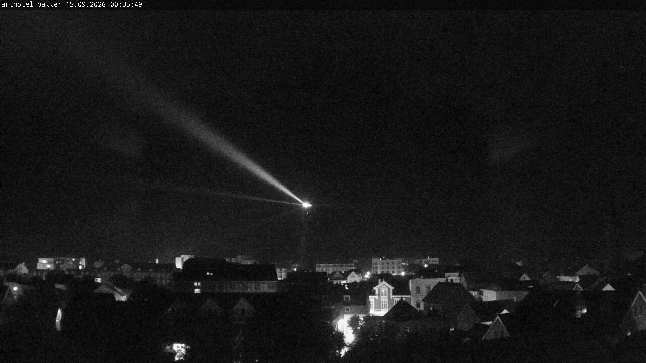 Archiv Foto Webcam Borkum: Blick auf Altstadt und Leuchtturm